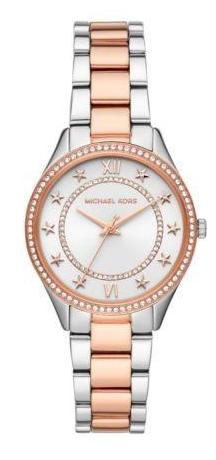 Michael Kors Lauryn Quartz White Dial Two Tone Steel Strap Watch for Women - MK4489