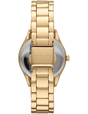 Michael Kors Lauryn Quartz Mother of Pearl Gold Dial Gold Steel Strap Watch For Women - MK4490