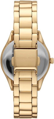 Michael Kors Lauryn Quartz Mother of Pearl Gold Dial Gold Steel Strap Watch For Women - MK4490