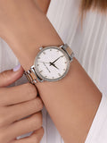 Michael Kors Pyper Three Hand White Dial Two Tone Steel Strap Watch For Women - MK4595