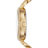 Michael Kors Catelyn Crystals Gold Dial Gold Steel Strap Watch For Women - MK4674