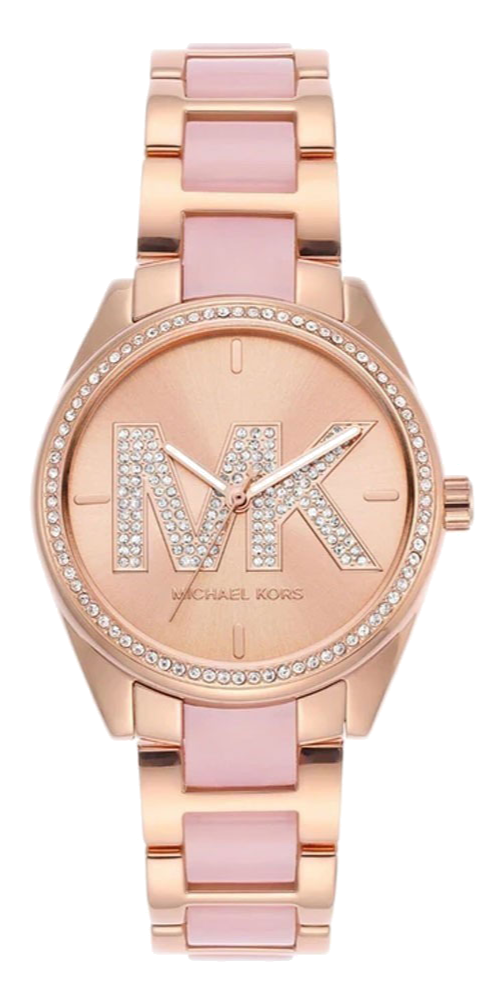 Michael Kors Janelle Analog Rose Gold Dial Two Tone Steel Michael Kors Janelle Analog Rose Gold Dial Two Tone Steel