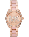 Michael Kors Janelle Analog Rose Gold Dial Two Tone Steel Strap Watch For Women - MK4731