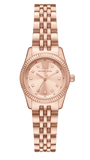 Michael Kors Lexington Three Hand Rose Gold Dial Rose Gold Steel Strap Watch For Women - MK4739