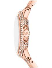 Michael Kors Camille Analog Silver Dial Rose Gold Steel Strap Watch for Women - MK4810