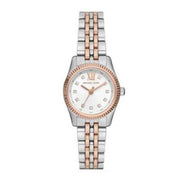 Michael Kors Lexington Three-Hand White Dial Two Tone Steel Strap Watch for Women - MK4817