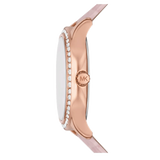 Michael Kors Sage Three-Hand Mother of Pearl Pink Dial Pink Leather Strap Watch for Women - MK4820