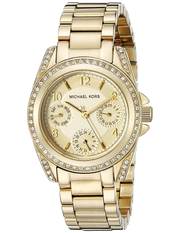 Michael Kors Runway Gold Dial Gold Steel Strap Watch for Women - MK5166