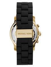 Michael Kors Runway Black Dial Black Silicone Strap Watch for Women - MK5191