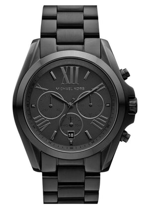 Michael Kors Bradshaw Black Dial Black Steel Strap Watch for Men - MK5550