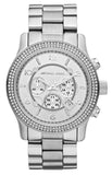 Michael Kors Runway Chronograph Quartz Silver Dial Silver Steel Strap Watch For Women - MK5574