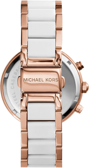 Michael Kors Parker White Dial Two Tone Steel Strap Watch for Women - MK5774