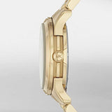 Michael Kors Runway Quartz Gold Dial Gold Steel Strap Watch For Women - MK5852