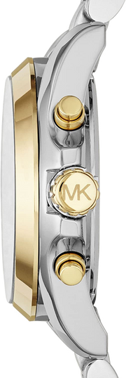 Michael Kors Bradshaw Chronograph Silver Dial Two Tone Steel Strap Watch For Women - MK5855