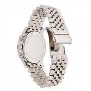 Michael Kors Lexington Chronograph Blue Dial Silver Steel Strap Watch For Women - MK5887