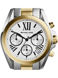 Michael Kors Bradshaw Chronograph Silver Dial Two Tone Steel Strap Watch For Women - MK5912