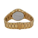 Michael Kors Wyatt Chronograph White Dial Gold Steel Strap Watch For Women - MK5933