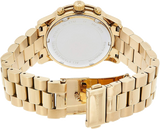 Michael Kors Runway Quartz Orange Dial Gold Steel Strap Watch For Women - MK5930