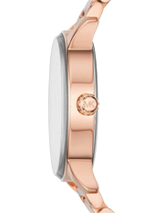 Michael Kors Bryn Rose Gold Dial Two Tone Steel Strap Watch for Women - MK6135
