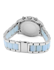 Michael Kors Blair Silver Dial Two Tone Steel Strap Watch for Women - MK6137
