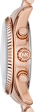 Michael Kors Lexington Purple Dial Rose Gold Steel Strap Watch For Women - MK6207