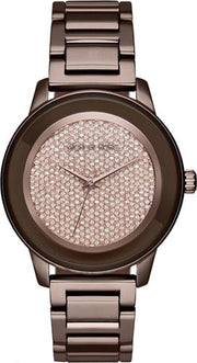 Michael Kors Kinley Brown Dial Brown Steel Strap Watch for Women - MK6245