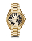 Michael Kors Bradshaw Stop Hunger Black Gold Dial Gold Steel Strap Watch for Women - MK6272