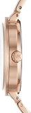 Michael Kors Garner Quartz Rose Gold Dial Rose Gold Steel Strap Watch For Women - MK6409