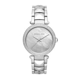 Michael Kors Parker Mother of Pearl Silver Steel Strap Watch for Women - MK6424