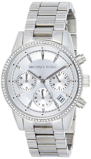 Michael Kors Ritz Silver Dial Silver Steel Strap Watch for Women - MK6428