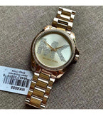 Michael Kors Bradshaw Quartz Gold Dial Gold Steel Strap Watch For Women - MK6555