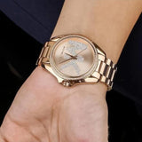 Michael Kors Bradshaw Quartz Rose Gold Dial Rose Gold Steel Strap Watch For Women - MK6556