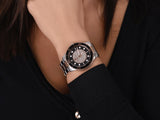 Michael Kors Runway Quartz Black Dial Two Tone Steel Strap Watch For Women - MK6960