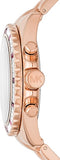 Michael Kors Everest Chronograph Black Dial Rose Gold Steel Strap Watch for Women - MK6972