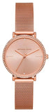 Michael Kors Mini Jayne Crystals Rose Gold Dial Rose Gold Mesh Strap Watch for Women - MK7122