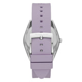 Michael Kors Janelle Three Hand Purple Dial Purple Rubber Strap Watch For Women - MK7143