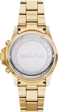 Michael Kors Everest Chronograph Gold Dial Gold Steel Strap Watch For Women - MK7210