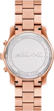 Michael Kors Runway Chronograph Rose Gold Dial Rose Gold Steel Strap Watch For Women - MK7324