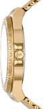 Michael Kors Lennox Three-Hand Gold Dial Gold Mesh Bracelet Watch For Women - MK7335