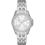 Michael Kors Pilot Quartz Silver Dial Silver Steel Strap Watch For Women - MK7379