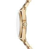 Michael Kors Lennox Three-Hand Gold Dial Gold Steel Strap Watch for Women - MK7500