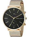Michael Kors Jaryn Black Dial Gold Steel Strap Watch for Men - MK8503