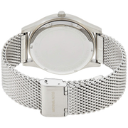 Michael Kors Slim Runway Analog Black Dial Silver Mesh Bracelet Watch For Men - MK8606