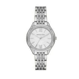 Michael Kors Mindy White Dial Silver Steel Strap Watch For Women - MK7075