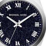 Michael Kors Channing Midnight Blue Dial Silver Steel Strap Watch for Women - MK6113