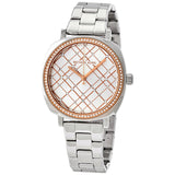 Michael Kors Nia Quartz Silver Dial Silver Steel Strap Watch For Women - MK3988