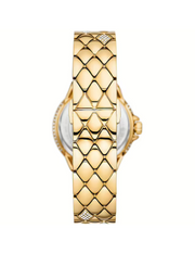 Michael Kors Camile Analog White Dial Gold Steel Strap Watch for Women - MK4801