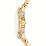 Michael Kors Camile Analog White Dial Gold Steel Strap Watch for Women - MK4801