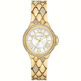 Michael Kors Camile Analog White Dial Gold Steel Strap Watch for Women - MK4801