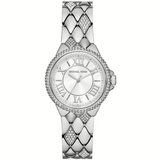 Michael Kors Camille Pave Crystals Silver Dial Silver Steel Strap Watch for Women - MK4804